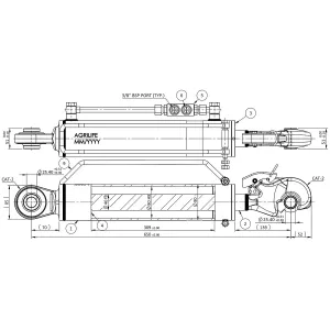 Hydraulisk Toppstag 80/40/309 Kat2-Kat2 Hake