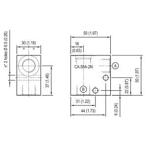 Grenrör 2/2 3/8 210Bar Aluminium