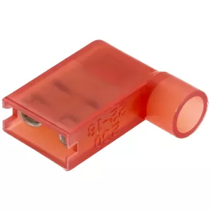 Flaggkabelsko 6,3Mm Röd 10 St