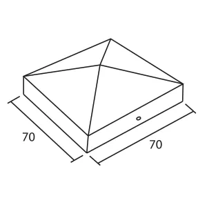 Stolphatt 70X70Mm Varmförzinkad