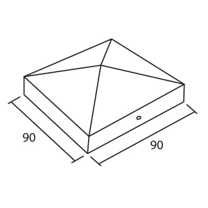 Stolphatt 90X90Mm Varmförzinkad
