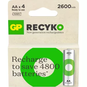 Laddningsbart Batteri 1,2V Aa 2600Mah Recyko 4St
