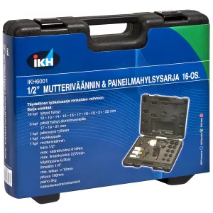 Mutterdragare & Hylssats 1/2" 814Nm Luftdr. 16 St