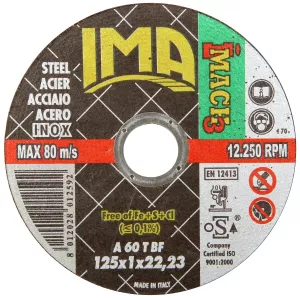 Kapskiva 125X1,0X22,2Mm Imach3 Inox