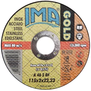 Kapskiva 115X2,0X22,2Mm Gold Inox