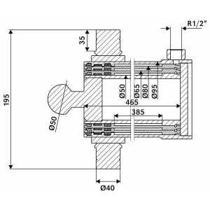 Tippcylinder 4Tn 1155/95 Övre Fäste