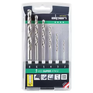 Metallborrsats 6 Delar 2-8Mm Hss Super