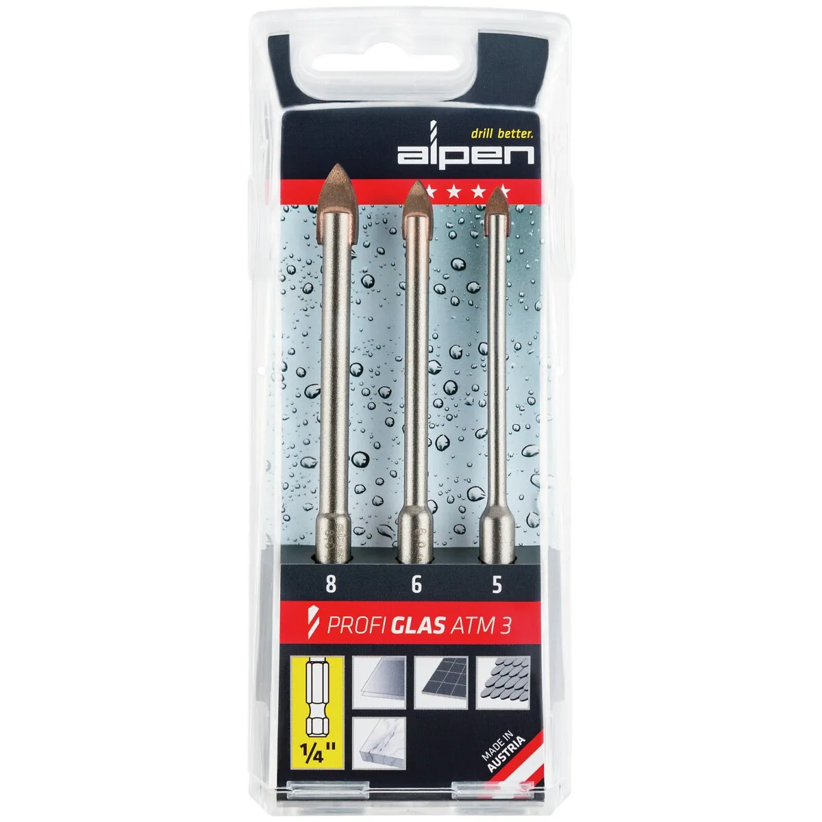 Glasborrsats 5/6/8Mm Profi Glas Atm3