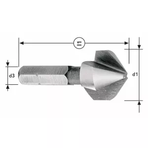 Försänkare 10,4Mm 90 Hss Z3 1/4"