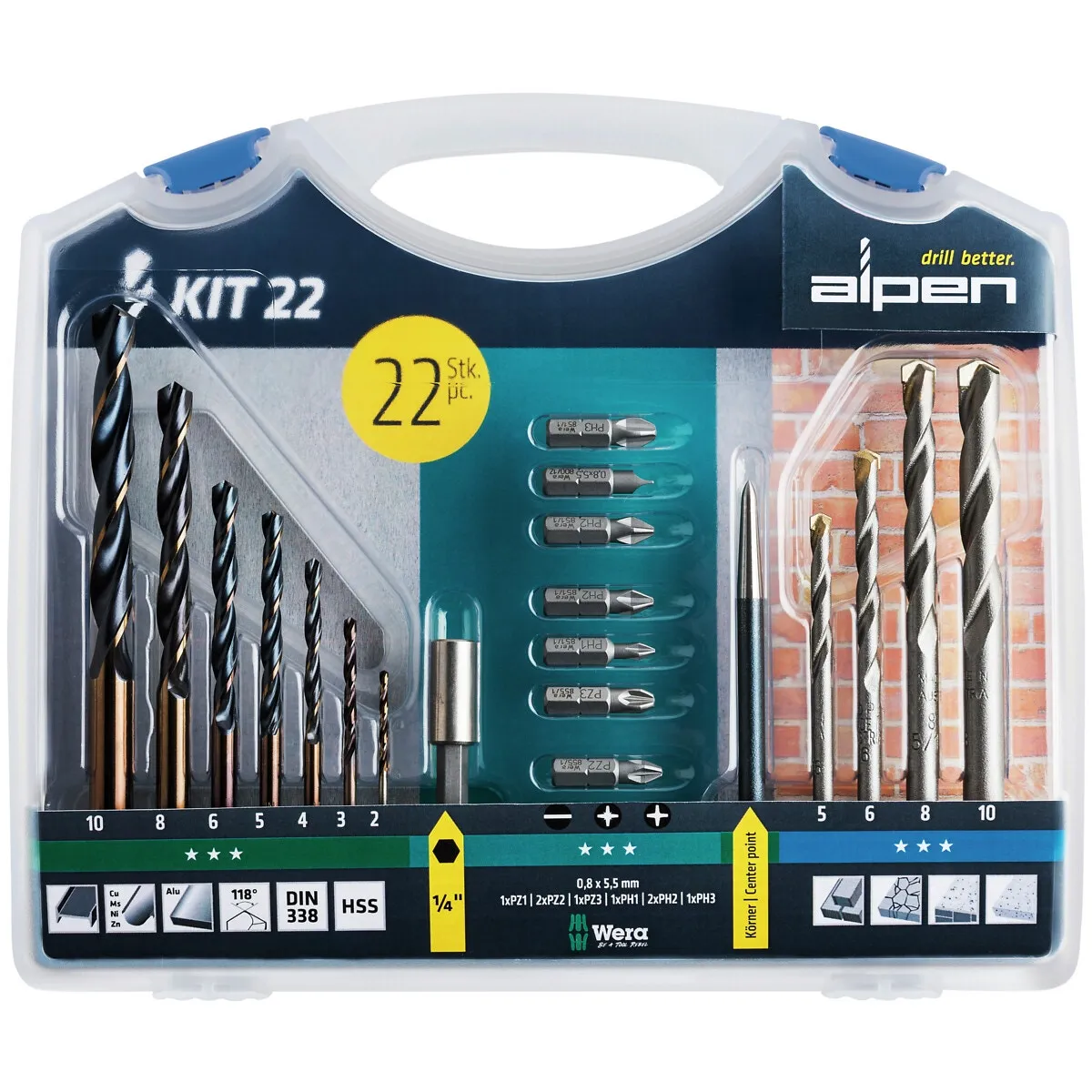 Borrsats Betong / Metall Kit22