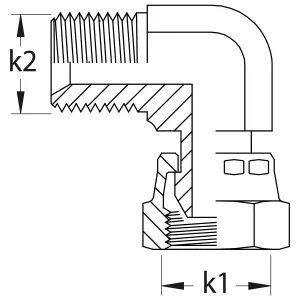 Vinkelkoppling Bsp 1/4 90 Inv-Utv