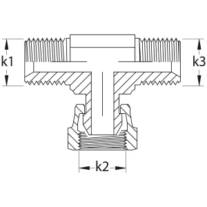 T-Koppling Bsp 3/8 Utv-Inv-Utv