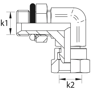 Vinkelkoppling Bsp 1/4 90 Inv-Utv
