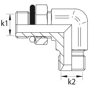 Vinkelkoppling Bsp 3/8-1/2 90 Utv Adapter