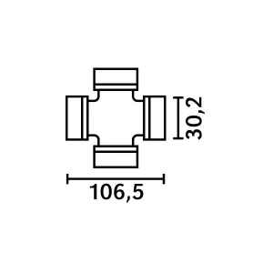 Knutkors 30,20X106,50Mm