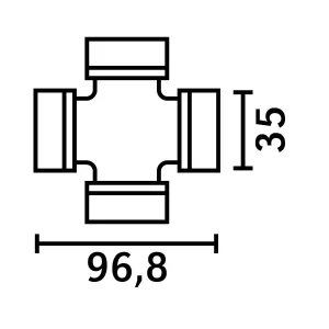 Knutkors 35,00X96,80Mm
