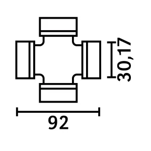 Knutkors 30,17X92,00Mm