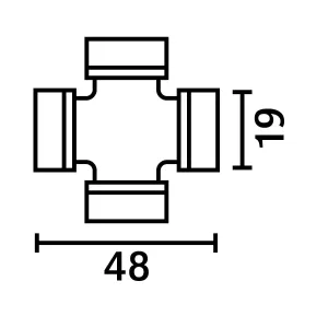 Knutkors 19,00X48,00Mm