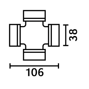 Knutkors 38,00X106,00Mm