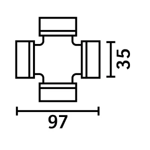 Knutkors 35,00X97,00Mm