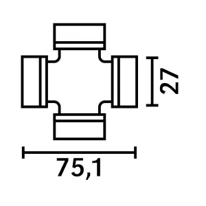 Knutkors 27,00X75,10Mm