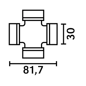 Knutkors 30,00X81,70Mm