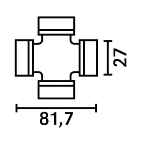 Knutkors 27,00X81,70Mm