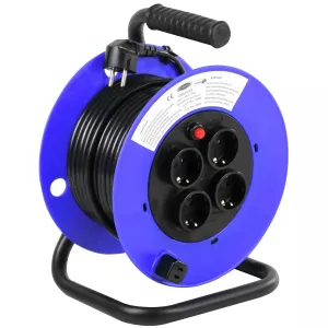 Kabelvinda 20M Pvc 4-Vägs 3X1,5Mm
