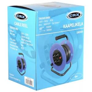 Kabelvinda 20M Pvc 4-Vägs 3X1,5Mm