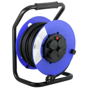 Kabelvinda 25M Gummi 4-Vägs 3X2,5Mm
