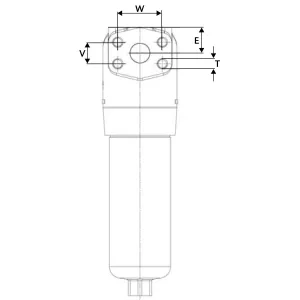 Hydraulfilter Enhet G 3/4 Rörmonterat Tryck