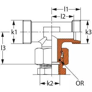 Ställbar T-Koppling 15Mm Dkol