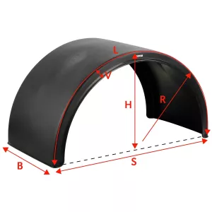 Stänkskärm 652X1280Mm Svart