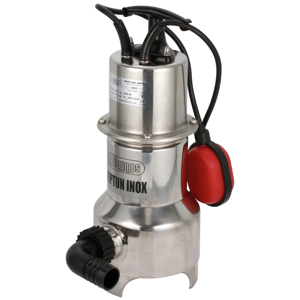 Dränkbar Pump 800W Inox 1 1/4" Smuts Max 30Mm