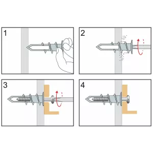 Gipsplugg 13X30Mm 100St Metall Med Skruv