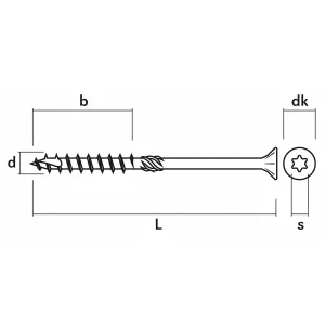 Träskruv 6X100Mm Tx30 100St Fm-Wood Pro