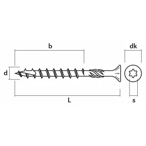 Plåtskruv 4,5X45/30Mm Tx25 200St Vbu-Pro
