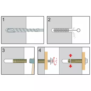 Mässingsankare M6X23Mm 6St To