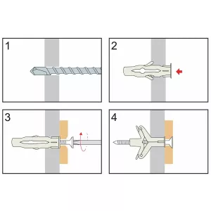 Nylonplugg Ont. 8X50Mm In.Skruv. 8St Fx