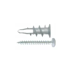 Gipsplugg 13X30Mm 5St Metall Med Skruv