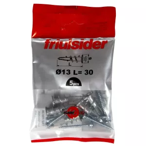 Gipsplugg 13X30Mm 5St Metall Med Skruv