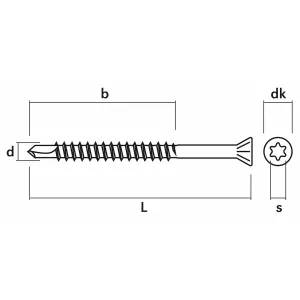 Skivskruv 3,2X35/16 Tx10 500 St. Galv.