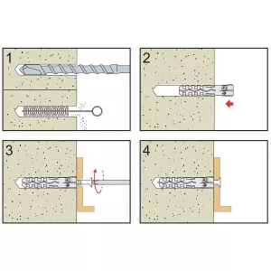 Nylonplugg 5X25Mm 20St In.Skruv Pz Tuvt Garnityr