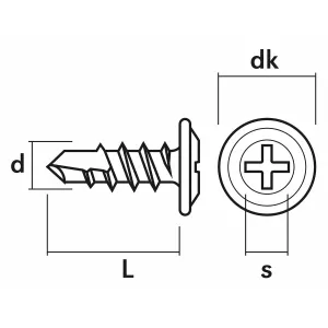 Montageskruv 4,2X13 50 Pc Med Borrspets