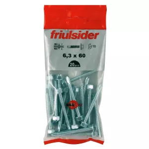 Självborrande Skruv 6,3X60Mm 20St Sexkant M10 Ap6
