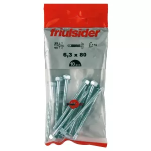 Självborrande Skruv 6,3X80Mm 10St Sexkant M10 Ap6