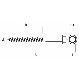 Fransk Träskruv 6X60Mm 20St Bricka Sexkant M10 Vl