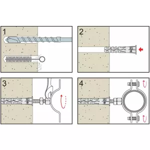 Rörfäste 3/4" 2St Förzinkad