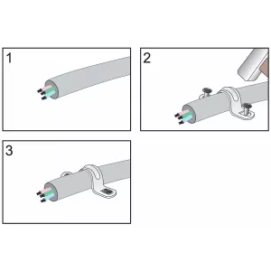 Ledningshållare 22Mm 8St 2 Monteringshål Förzinkt