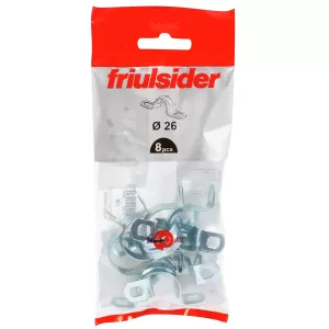 Ledningshållare 26Mm 8St 2 Monteringshål Förzinkt